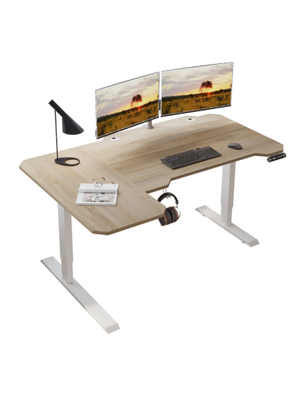 Daycia Height Adjustable L-Shape Standing Desk