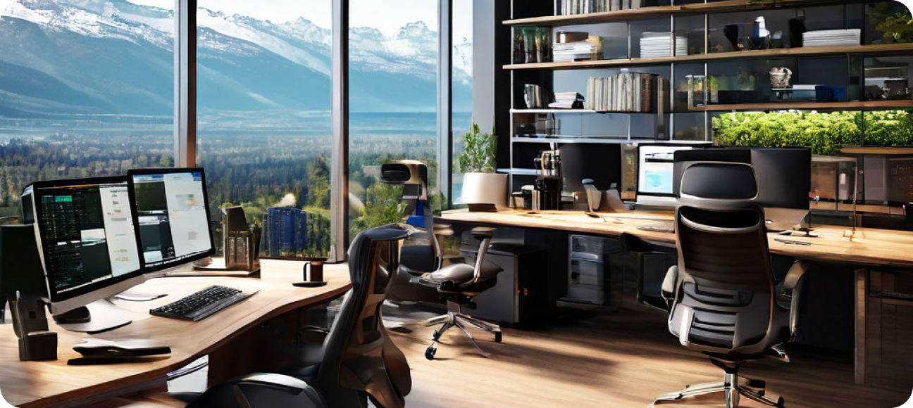 Cozy Office with Ergonomic Furniture -  detailed image